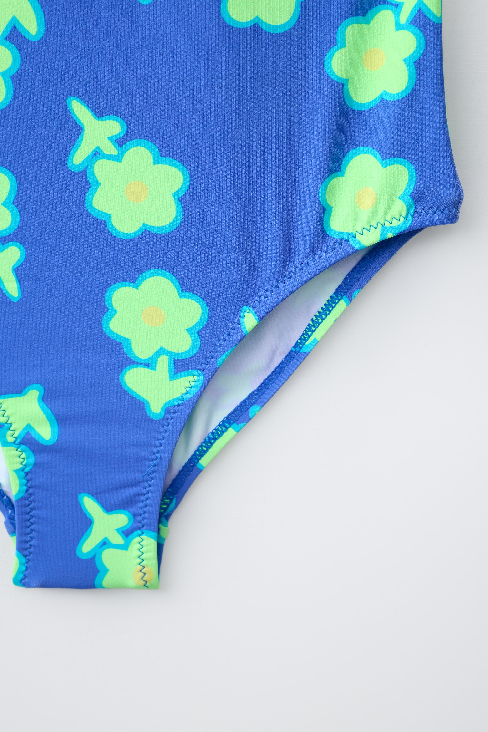 2-6 YEARS/ FLORAL SWIMSUIT